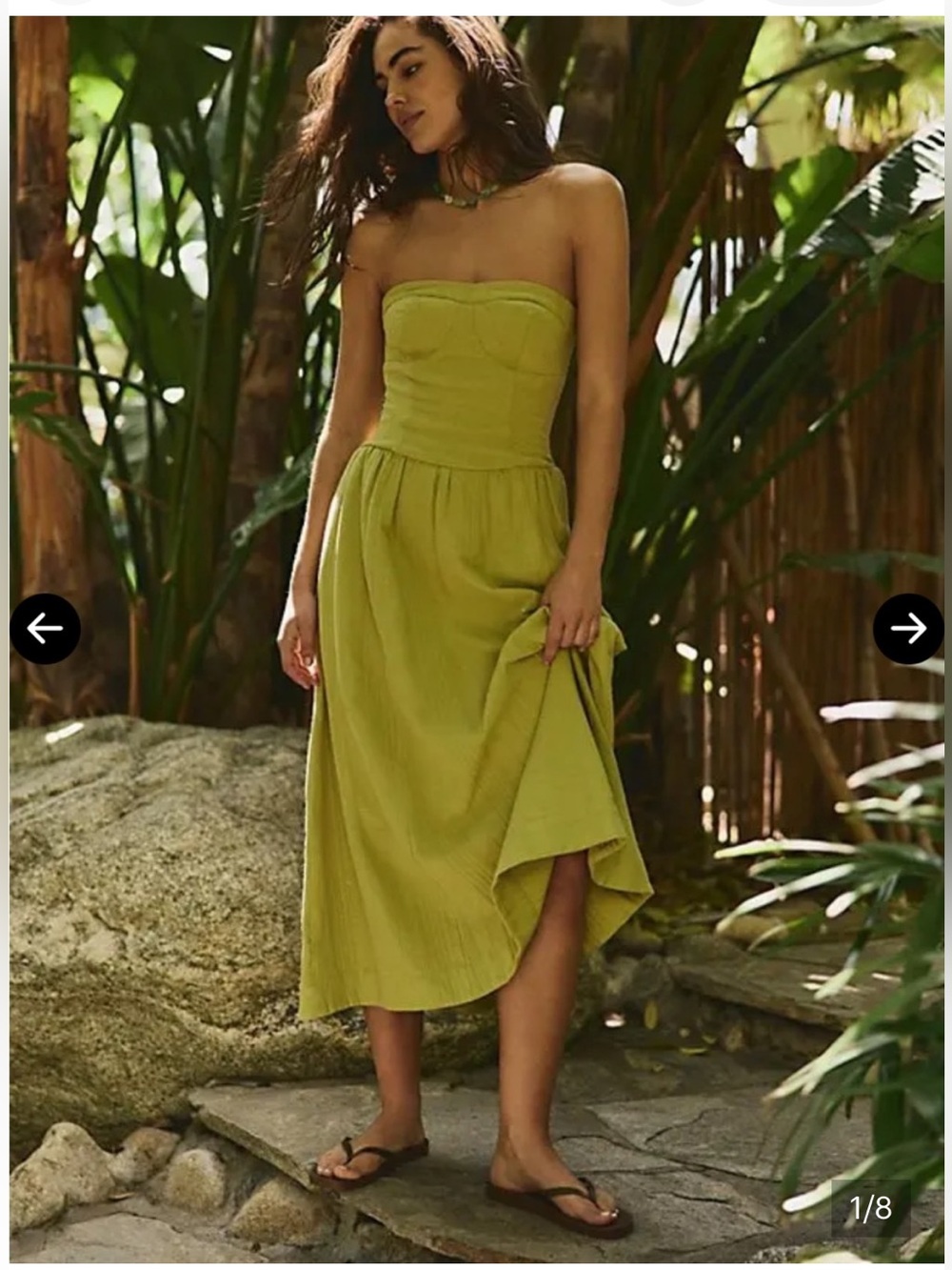 Free People Marbella Strapless Midi Dress